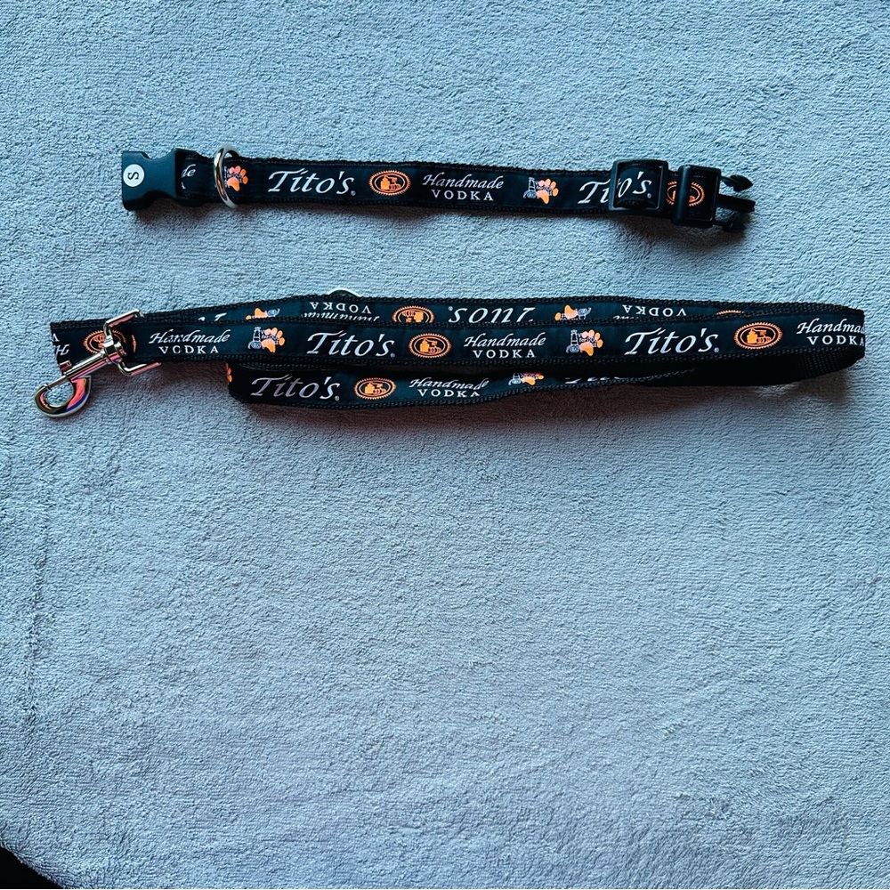 TITO'S VODKA - Dog Leash & Collar
